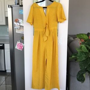 Yellow polka dot jumpsuit